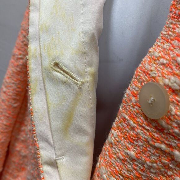 Boss Hugo Boss Orange Boucle Jacket Size 10 - Picture 6 of 7